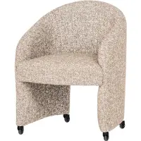 Woood Cordo Eetkamerstoel Met Wielen - Melange - Naturel - 83x64x64