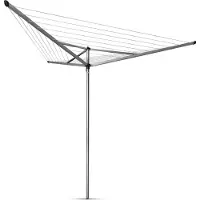 Brabantia Essential droogmolen - met betonanker - 30 m - Metallic Grey