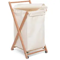 Foppapedretti Angel wasmand 44 l Rechthoekig Beuken, Katoen, Kunststof, Multiplex Beige, Zwart, Walnoot