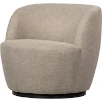Woood Serra Draaifauteuil - Geweven Stof - Zand - 68x70x77
