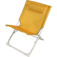 Sunnydays Havana camping/strand stoel - aluminium - inklapbaar - geel - L49 x B62 x H61 cm - Campingstoelen