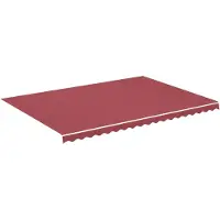 vidaXL Vervangingsdoek voor luifel 480x345 cm polyester bordeauxrood