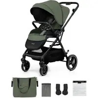 Kinderkraft YOXI Kinderwagen – Tot 27 kg – Voor- en achterwaarts - Met zonnekap – Groen