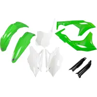 Ufo Kawasaki Kxf 250 2018-2020 Kakit225f-999a Fork Protectors & Plastic Set