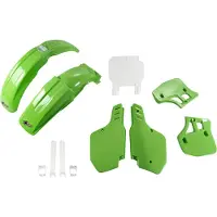 Ufo Kawasaki Kx 250/500 1989-1989 Kakit189f-999 Fork Protectors & Plastic Set
