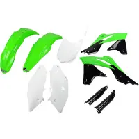 Ufo Kawasaki Kxf 250 2013-2016 Kakit221f-999a Fork Protectors & Plastic Set