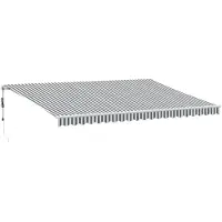 vidaXL Luifel automatisch uittrekbaar 500x350 cm antraciet en wit
