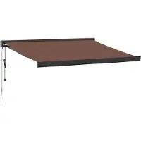vidaXL Luifel automatisch uittrekbaar 300x250 cm bruin