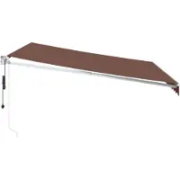vidaXL Luifel automatisch uittrekbaar 400x300 cm bruin