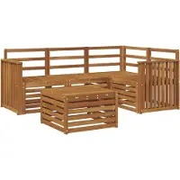 vidaXL Buiten bank set 5 st Naturel Polyester