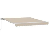 vidaXL Uitschuifbare luifel Beige 300 x 250 x 165 cm