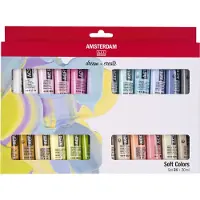 Amsterdam acrylverf set - 24 stuks - pastel