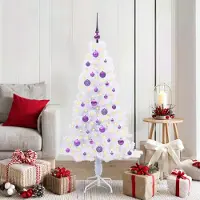 Prolenta Maison Exclusive - Kunstkerstboom, wit, 150 cm, gemaakt van PVC en staal