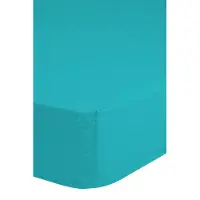 Good Morning Hoeslaken Jersey Katoen Stretch 30cm Hoge Hoek - aqua 180x200cm