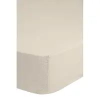 Good Morning Hoeslaken Jersey Katoen Stretch 30cm Hoge Hoek - ecru 140x200cm