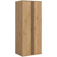 Furnilux Tweedeurs kledingkast in artisan eiken look - Ruime opbergoplossing voor elk interieur - 80x192x56cm