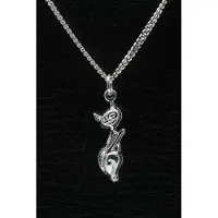 MOOYE ® - Collectie Zilveren Poes ketting hanger - Siamees