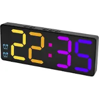 Nuvance - Digitale Wekker - Digitale Klok - Wekkers voor Kinderen & Volwassenen - Reiswekker - Slaapkamer - Led Wekkers Digitaal - Alarmklok - Zwart Kleur