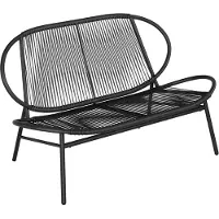Laura Tuinbank 2-Zits Balkonbank 70 x 138,5 x 79 cm – PE-Rotan Tuinmeubel met Rugleuning voor Terras, Tuin & Balkon – Comfortabele Tuinstoel met Ergonomische Zitting, Duurzaam & Weerbestendig –