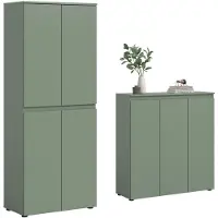 Furnilux Universele kast Smoke Green - Stauraumwonder met 15 verstelbare planken - 140x175x37 cm