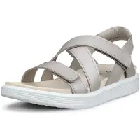 Ecco Soft Coss Strap Sandalen beige Leer Maat 38