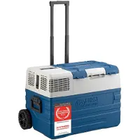 TZS First Austria – Compressor Koelbox 52L – tot −20°C – Bluetooth-app – 45 dB(A) – AC/DC 12V 24V 230V – Campingkoelbox – Blauw/Grijs