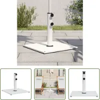 The Living Store Parasolbasis - Parasolvoet - Parasolvoet voor stokken van Ø32/38/48 mm 17 kg vierkant - Parasolstandaard - Tuinset - Outdoor Decoratie