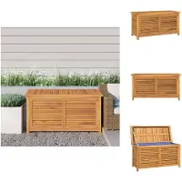 vidaXL Tuinbox met zak, 114x50x58 cm, massief teakhout - Tuinboxen