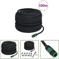The Living Store Flexibele Irrigatieslang - 100m - Rubber Druppelslang