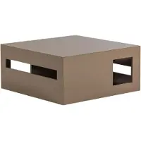 Vtwonen Modern Salontafel - MDF/Hout - Hoogglans Zand/Bruin - 40x88x88 cm