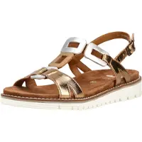 Ara Sandalen met riem bruin / goud / zilver