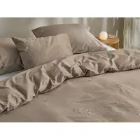 Yumeko Kussensloop Katoensatijn 50x60 Beige - Eco, Bio & Fairtrade