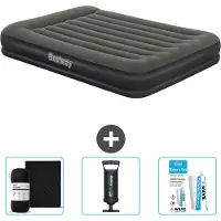 Bestway opblaasbare luchtbed – voor 2 personen – 152 x 203 x 36 cm – groen – inclusief accessoires