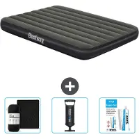 Bestway opblaasbare luchtbed - Frans bed - 137 x 191 x 25 cm - Groen - Inclusief bijbehorend accessoires