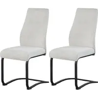 Xonox .home Schwingerstoel, set van 2, bekleding: Tina, kleur: crème (breedte/hoogte/diepte): 43 x 98 x 59 cm