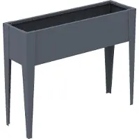 50nrth Vedura l metalen verhoogde plantenbak 109x40x80 cm grijs