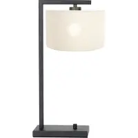 Steinhauer Tafellamp zwart met creme kap 7120ZW