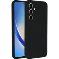Accezz Liquid Silicone Backcover voor de Samsung Galaxy A35 - Zwart