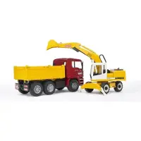 BRUDER 2751 MAN vrachtwagen met Liebherr kraan