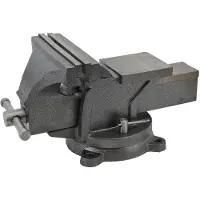 AWTOOLS AW24219 - Draaiende Bankschroef - 200mm - Gietijzer - Vervangbare Bekken