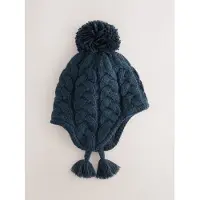 Next Kabelgebreide Inca-muts met pompon