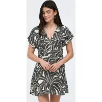 ONLY Blousejurk 'ONLNova' donkergrijs / wit