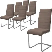ML-Design Set van 2 slede eetkamerstoelen met rugleuning zwart kunstleer bekleed ML-Design