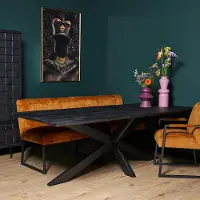 Starfurn - Eettafel New York - Zwart - 90x180x76 cm