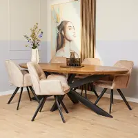 Starfurn - Eettafel Brandy - Bruin - 120x300x76 cm