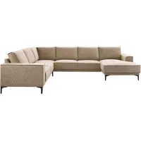 Profijt Meubel Hoekbank links Calira bruin basic comfort | U-vorm,Hoekbank links | Stof | Lengte: 260cm | Breedte: 345cm | Hoogte: 85cm