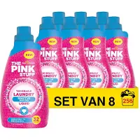 The Pink Stuff Aanbieding: Vloeibaar Wasmiddel Sensitive Non-Bio 960 ml (8 flessen - 256 wasbeurten)