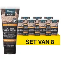 Kneipp Aanbieding: Men 2-in-1 Warm Woods Mini Douchegel (8 stuks - 75 ml)