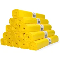 123schoon Aanbieding: 15x Vuilniszakken 120 liter | 20 stuks | HDPE | Geel |