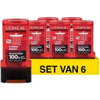 L'Oréal Aanbieding: L'Oreal Men Expert Douchegel Stress Resist (6 stuks à 300 ml)